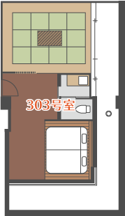 専用の貸切露天風呂付/303